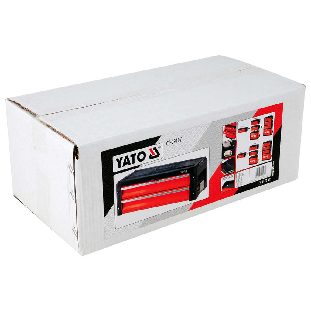 YATO Boîte à outils avec 2 tiroirs 49,5x25,2x18 cm