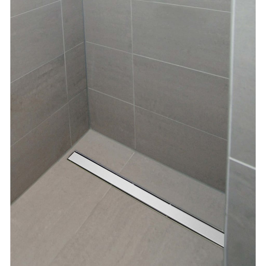 SCHÜTTE Siphon de sol de douche avec couvercle en inox 80 cm