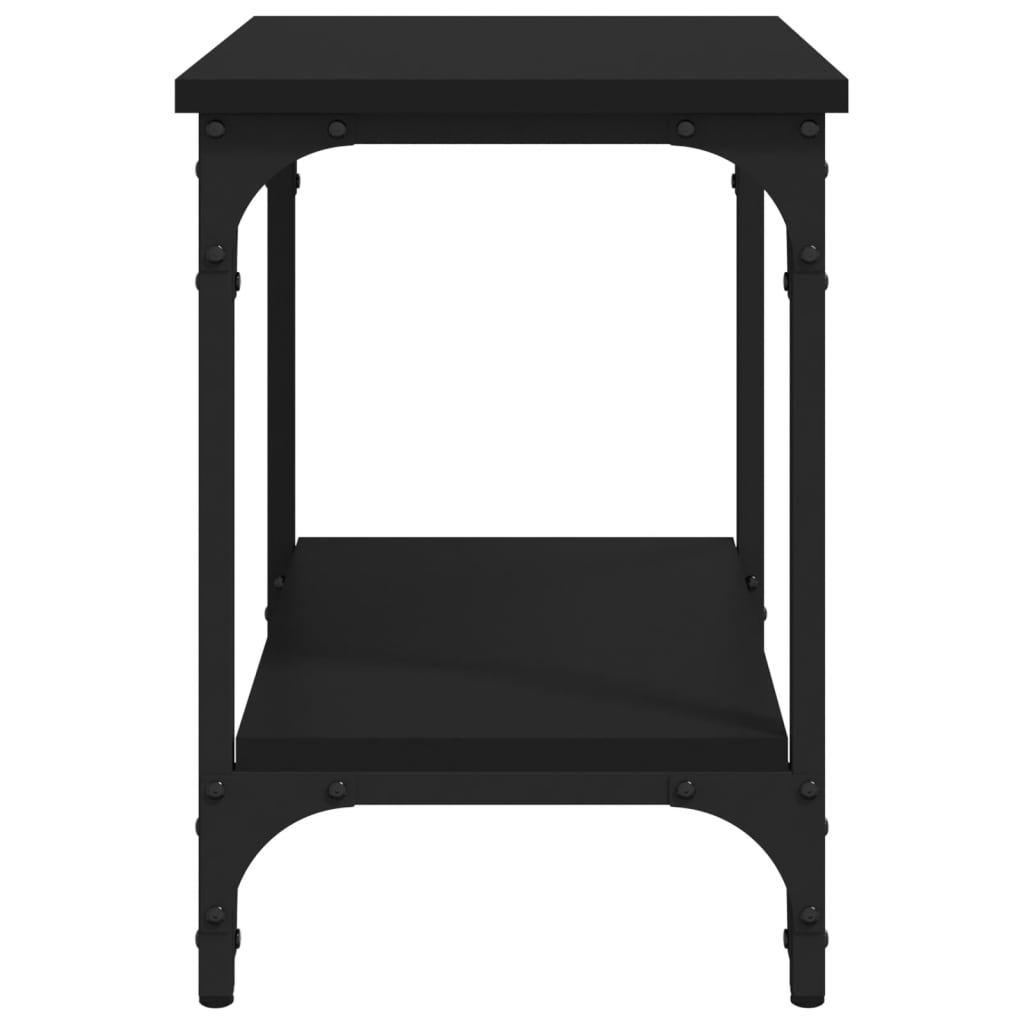 vidaXL Table d'appoint Noir 40x30x42 cm Bois d'ingénierie