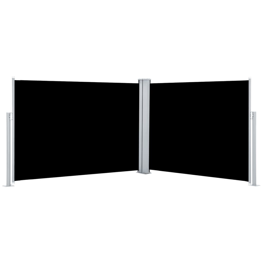 vidaXL Auvent latéral rétractable Noir 120 x 1000 cm