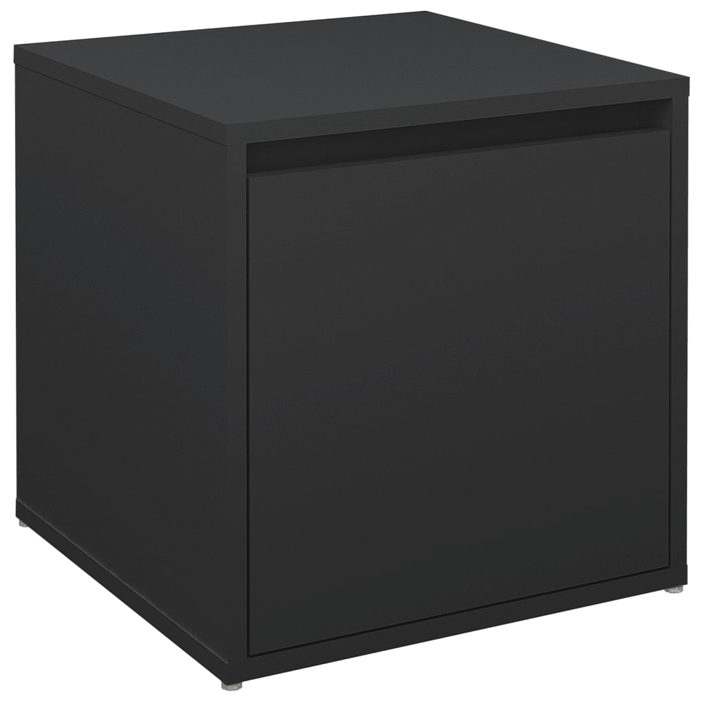 VidaXL Tiroir boîte noir 40,5x40x40 cm bois d'ingénierie