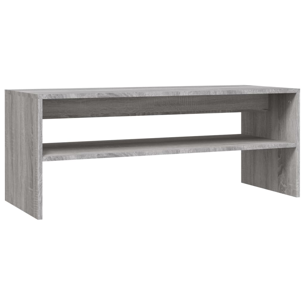 vidaXL Table basse Sonoma gris 100x40x40 cm Bois d'ingénierie