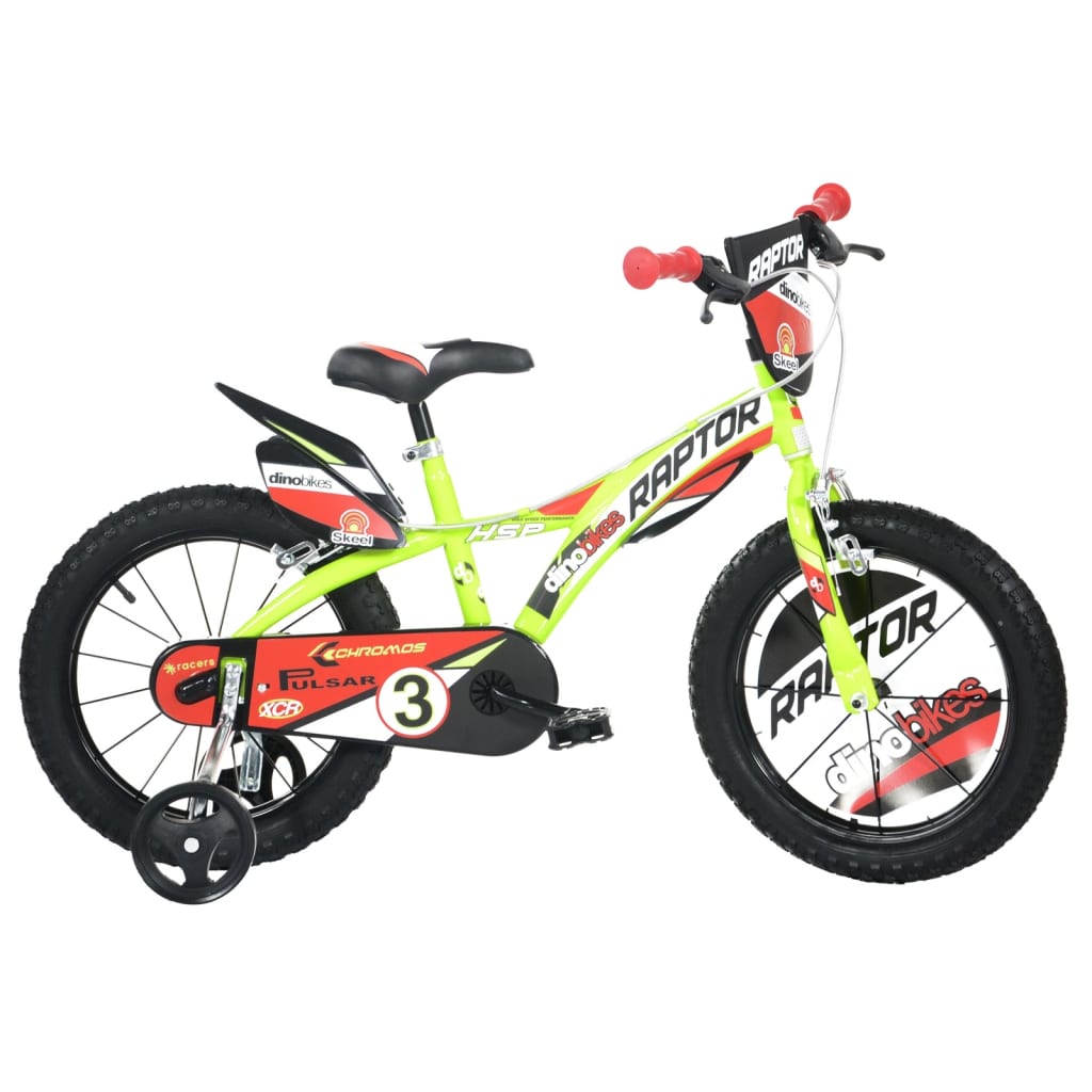 Dino Bikes Vélo pour enfants Raptor Jaune fluorescent 14"