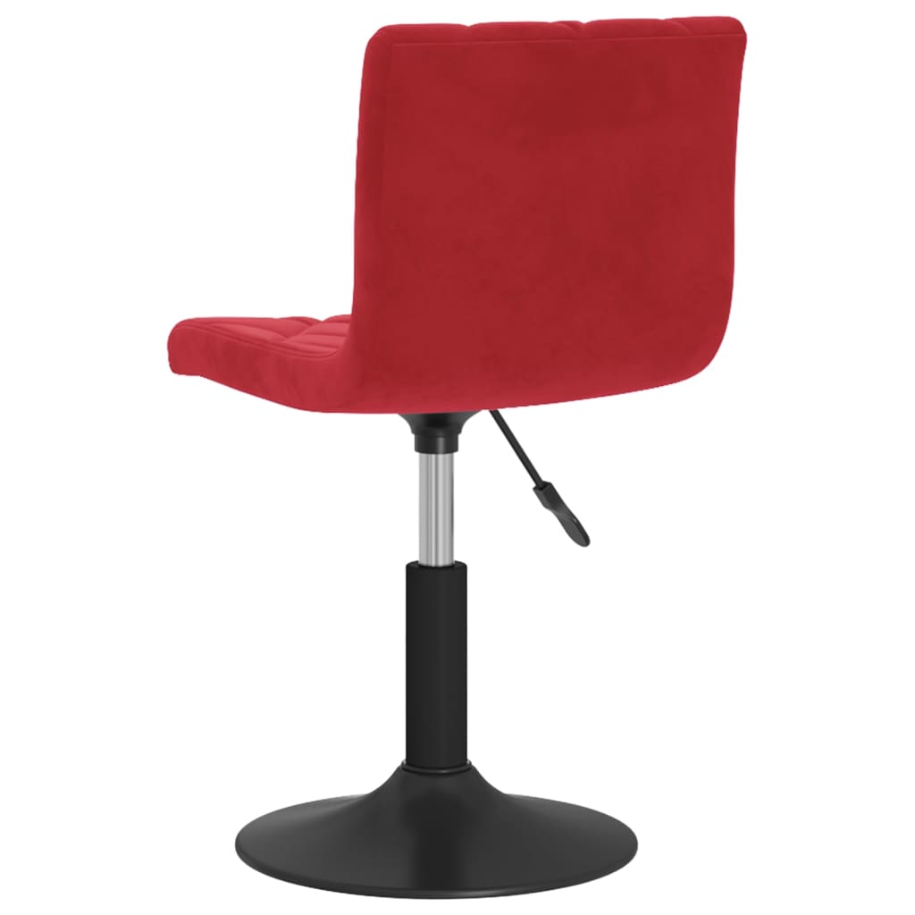 vidaXL Chaise pivotante de salle à manger Rouge bordeaux Velours