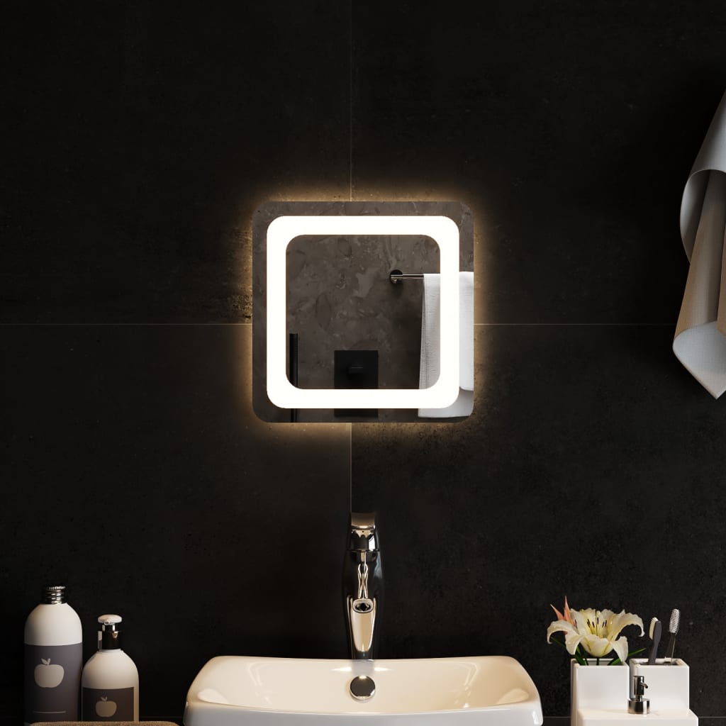 vidaXL Miroir de salle de bain à LED 30x30 cm