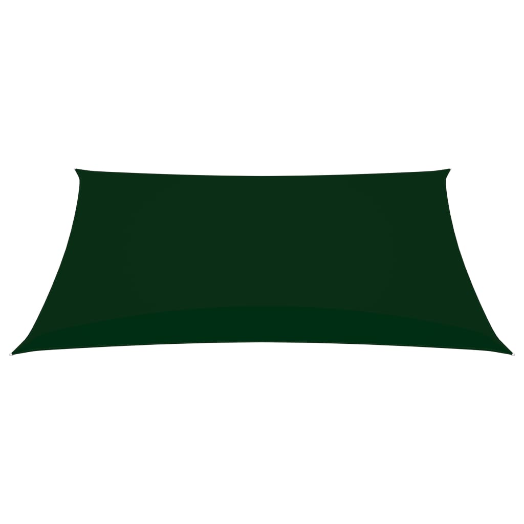vidaXL Voile de parasol tissu oxford rectangulaire 2x4 m vert foncé