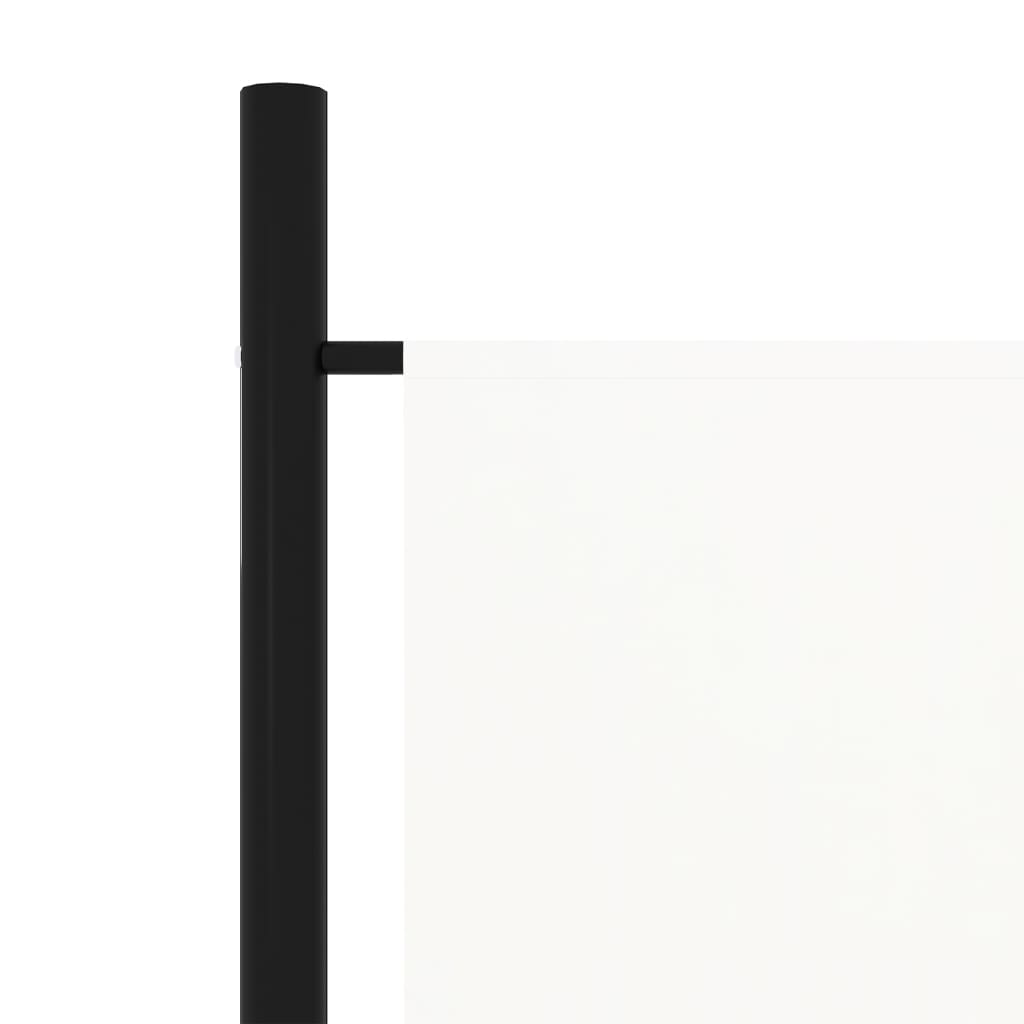 vidaXL Cloison de séparation 4 panneaux Blanc crème 200x180 cm