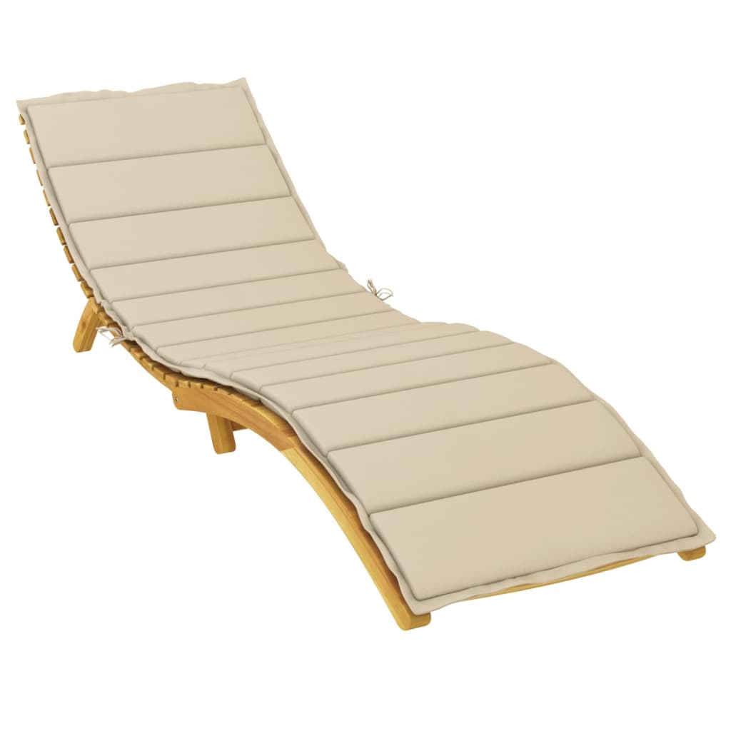 vidaXL Coussin de chaise longue beige 200x70x3 cm tissu oxford