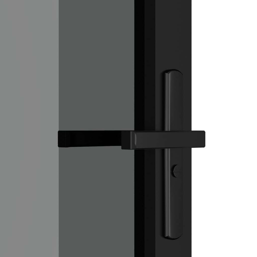 vidaXL Porte intérieure 102,5x201,5 cm Noir Verre ESG et aluminium