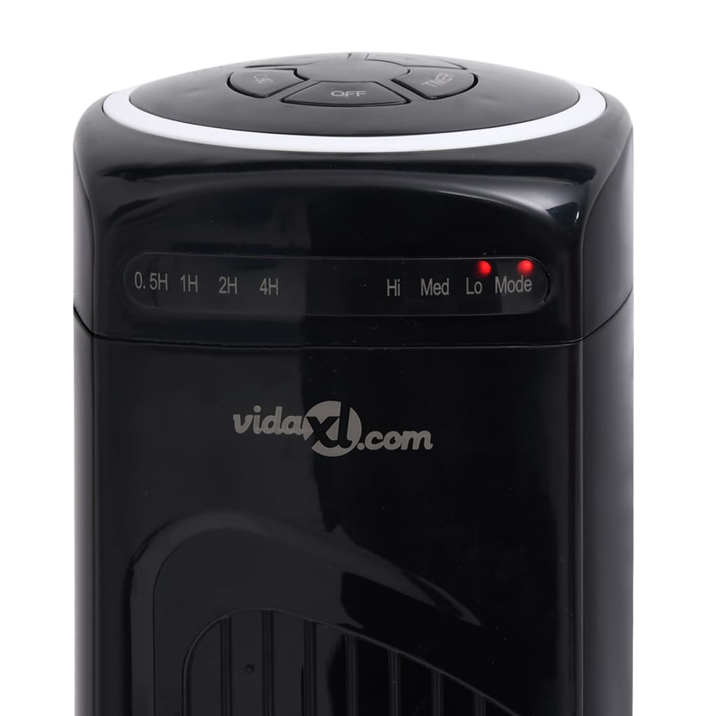 vidaXL Ventilateur tour avec télécommande et minuterie Φ24x80 cm Noir