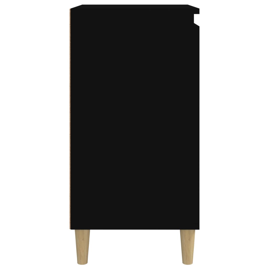 vidaXL Tables de chevet 2 pcs noir 40x35x70 cm bois d'ingénierie