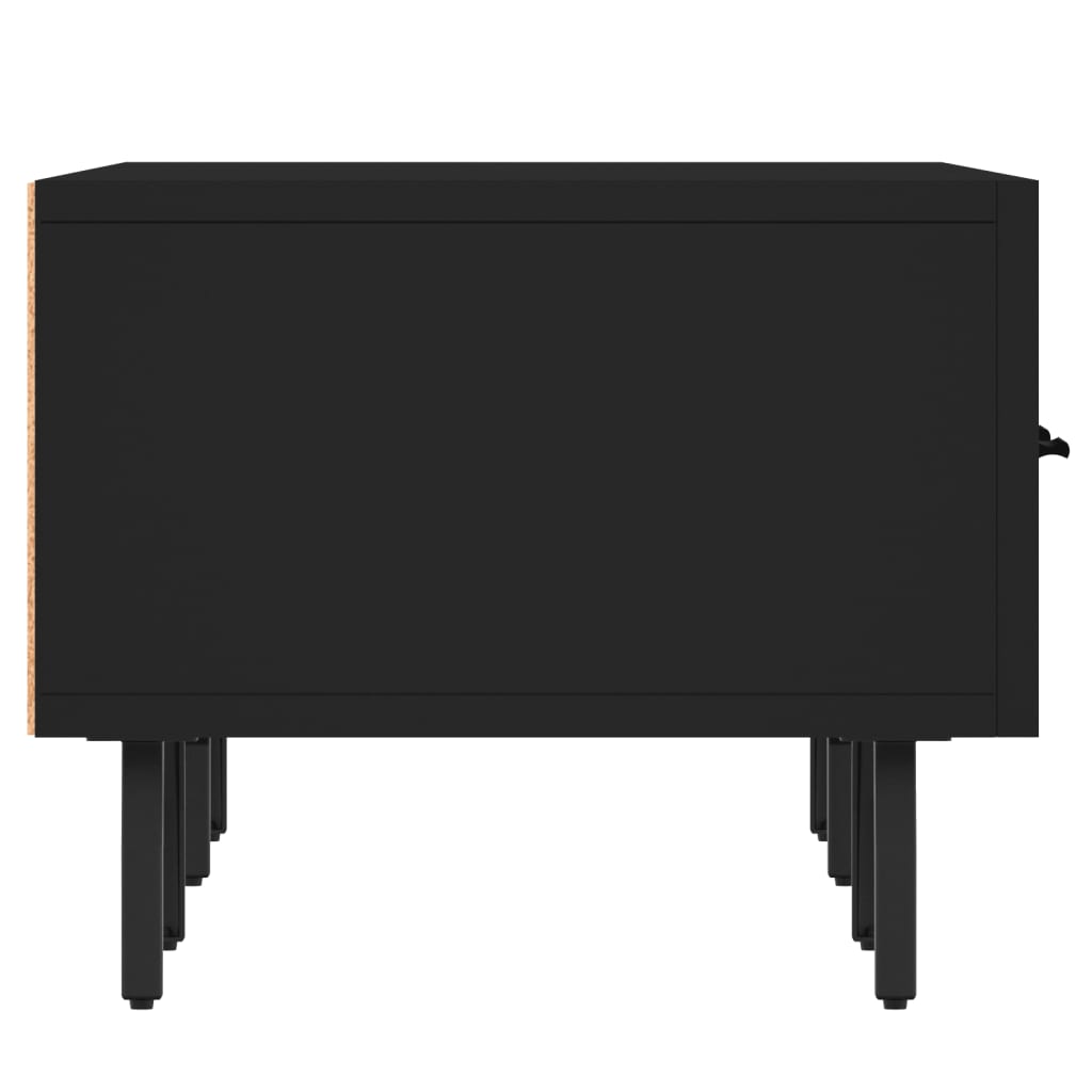 vidaXL Meuble TV noir 150x36x30 cm bois d'ingénierie