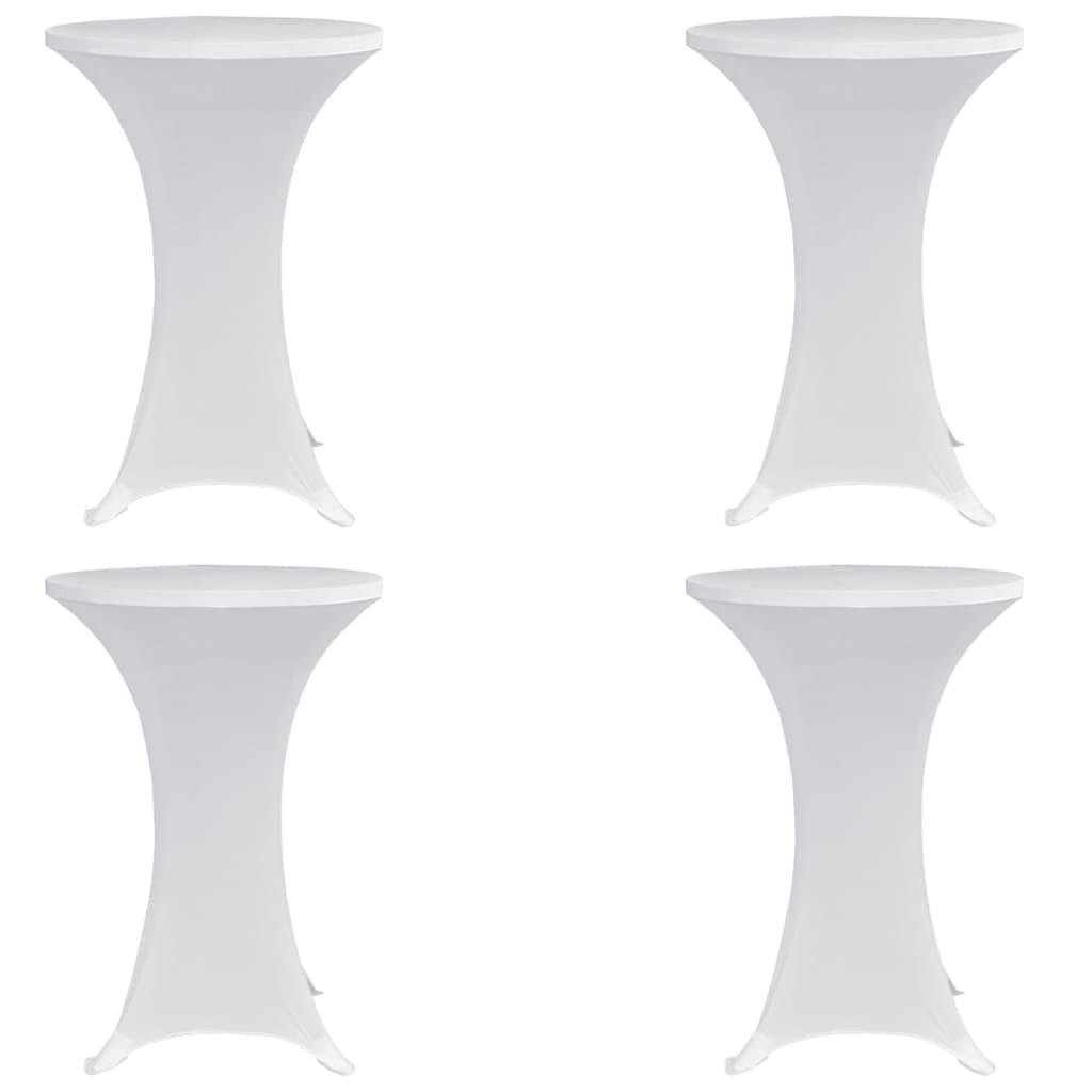 vidaXL Housses élastiques de table Ø 80 cm Blanc 4 pcs