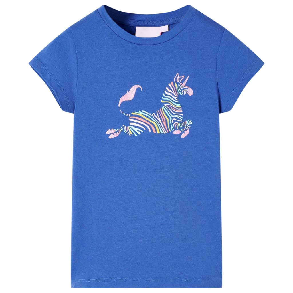 T-shirt pour enfants bleu cobalt 92