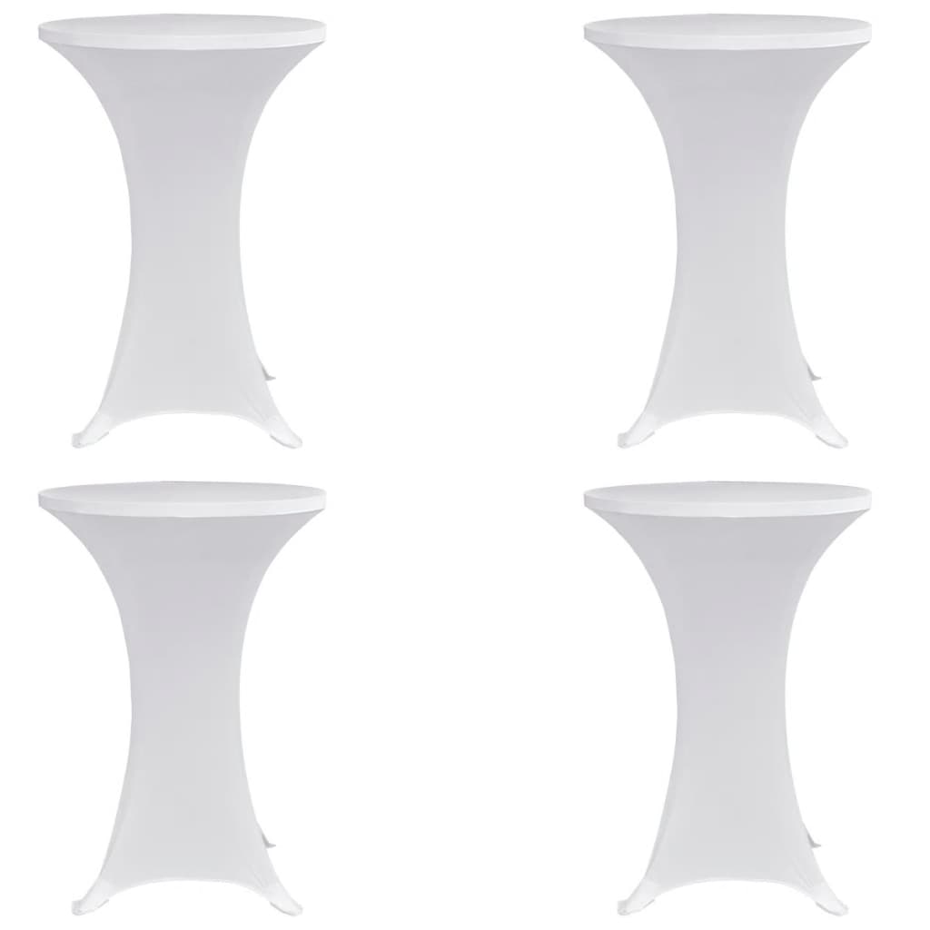 vidaXL Housses élastiques de table Ø 70 cm Blanc 4 pcs