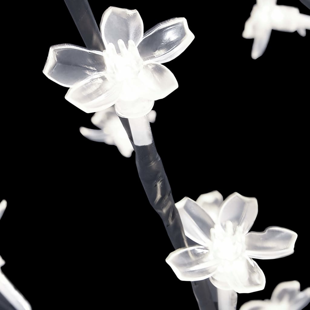 vidaXL Sapin de Noël 128 LED blanc froid Cerisier en fleurs 120 cm