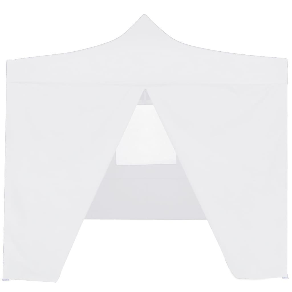vidaXL Tente de réception pliable avec 4 parois 2x2 m Acier Blanc