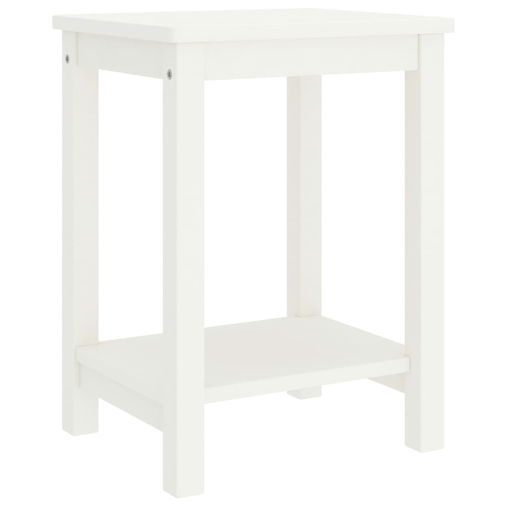 vidaXL Table de chevet blanc 35x30x47 cm bois de pin massif