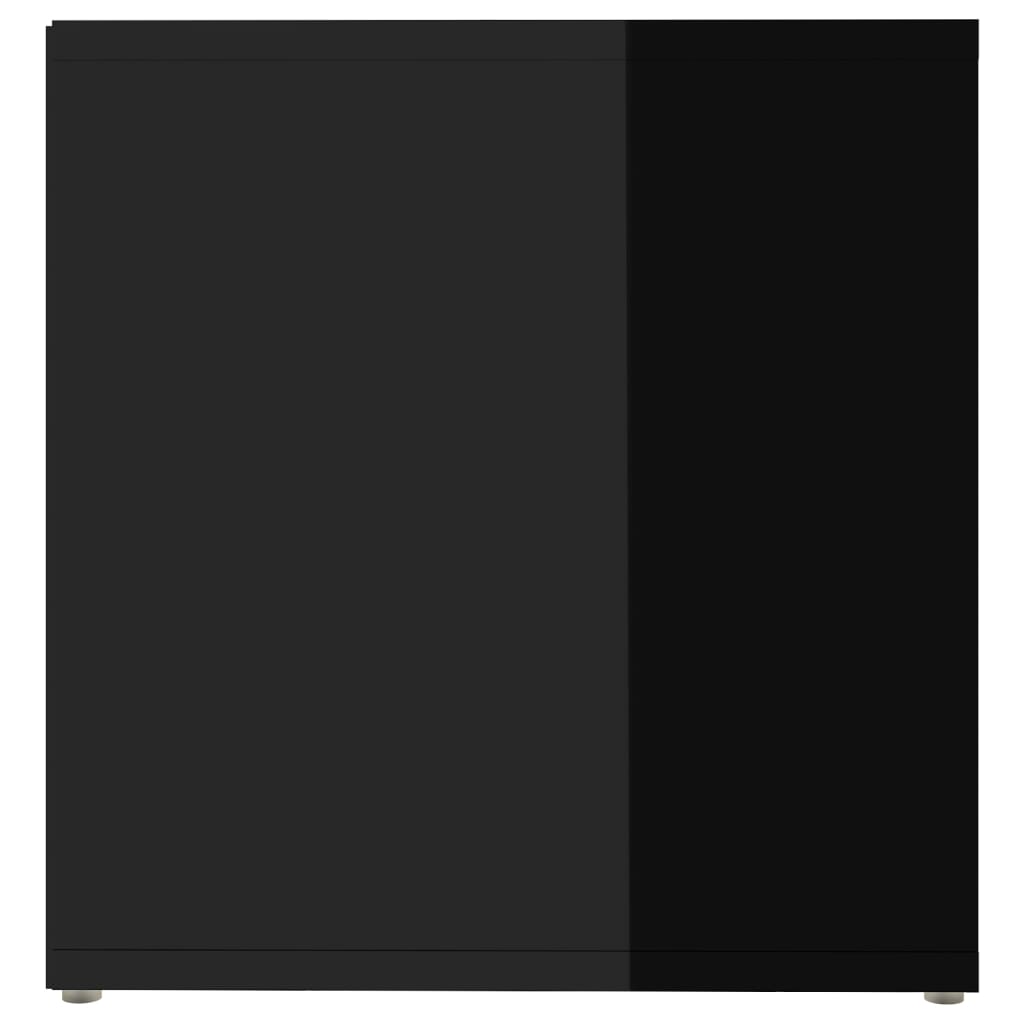 vidaXL Meuble TV noir brillant 72x35x36,5 cm bois d’ingénierie