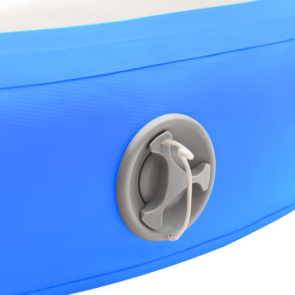 vidaXL Tapis gonflable de gymnastique avec pompe 100x100x20cm PVC Bleu