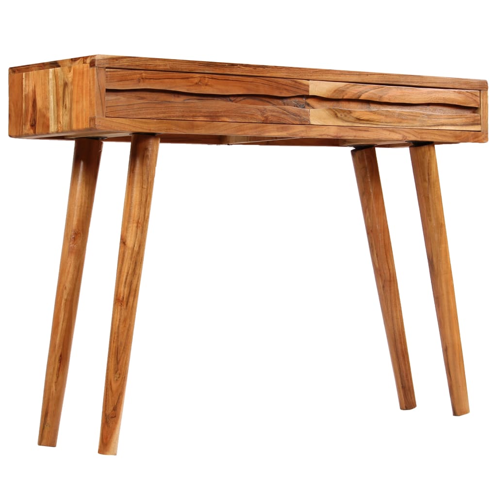 vidaXL Table console Bois d'acacia avec tiroirs sculptés 118x30x80 cm