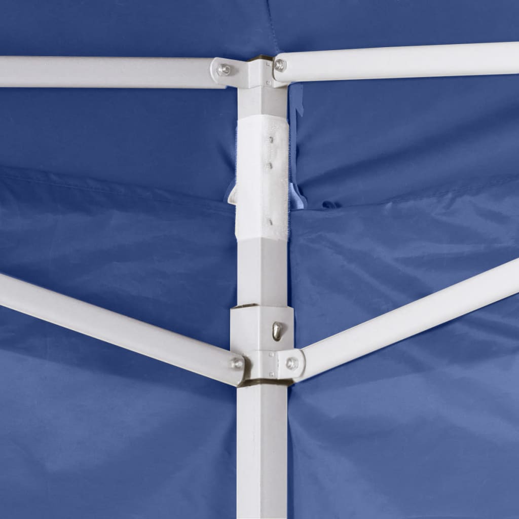vidaXL Tente de réception pliable avec 4 parois 2x2 m Acier Bleu