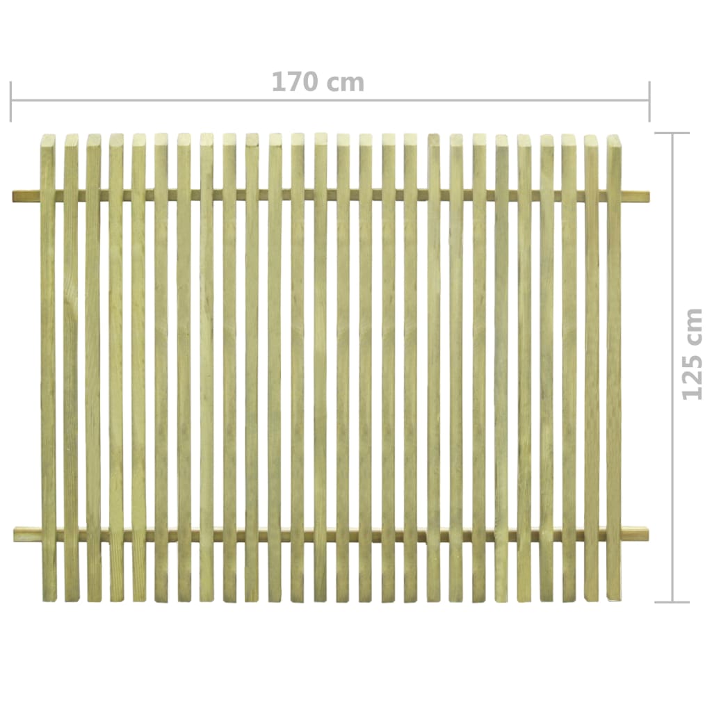 vidaXL Clôture de jardin Bois de pin imprégné 170 x 125 cm