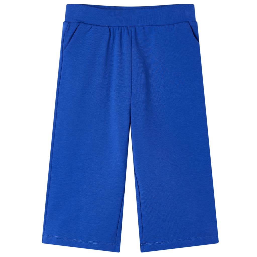 Pantalon à jambes larges pour enfants bleu cobalt 92