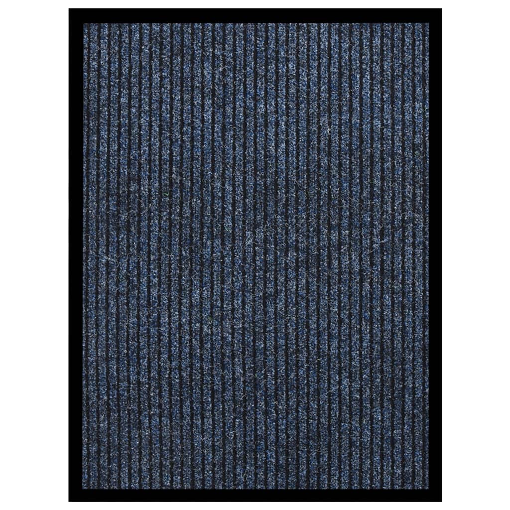 vidaXL Paillasson rayé Bleu 60x80 cm