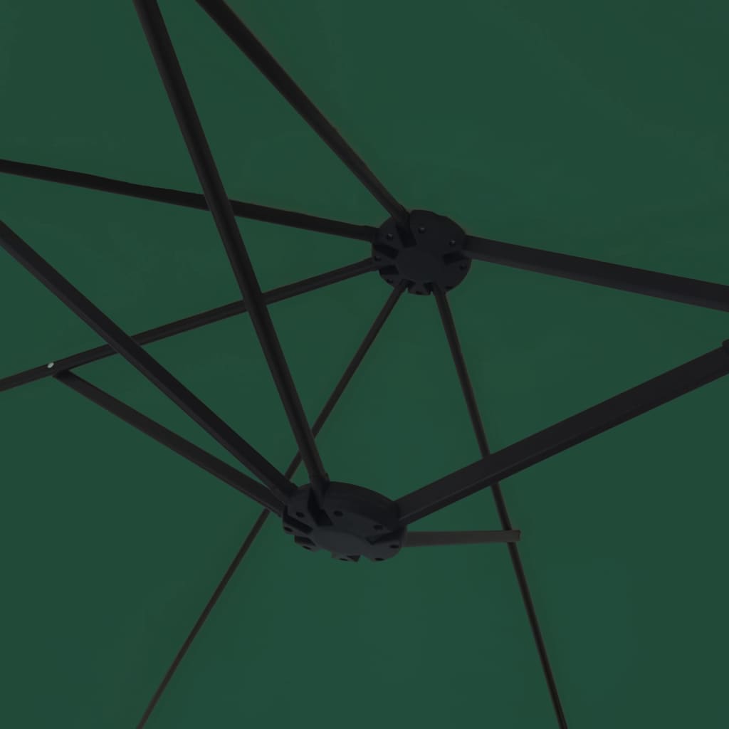 vidaXL Parasol à double tête avec LED vert 449x245 cm
