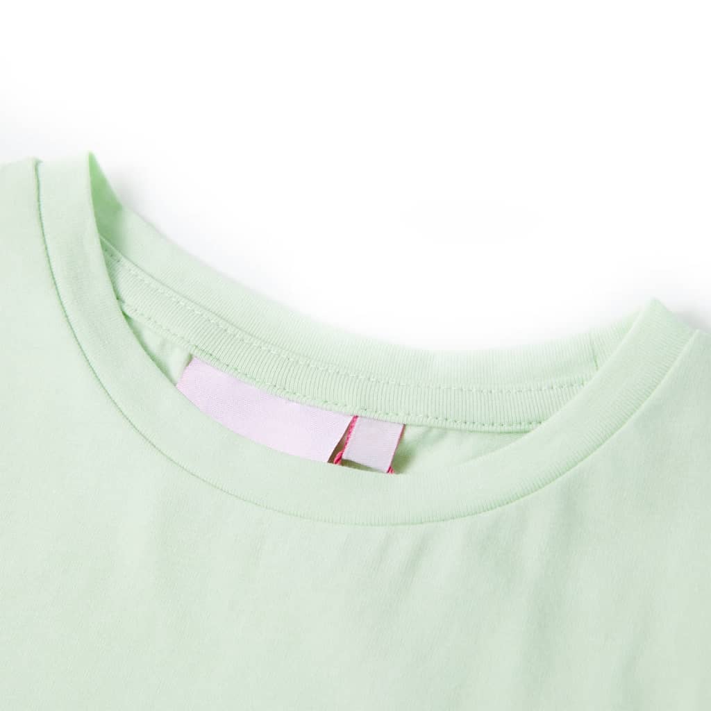 T-shirt enfant à manches courtes vert tendre 92