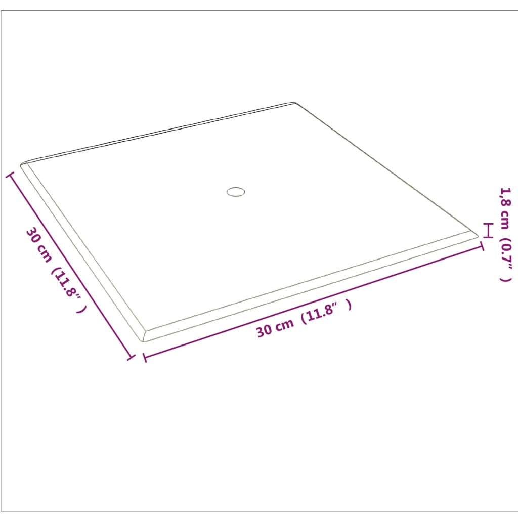 vidaXL Panneaux muraux 12 pcs Crème 30x30 cm Tissu 1,08 m²