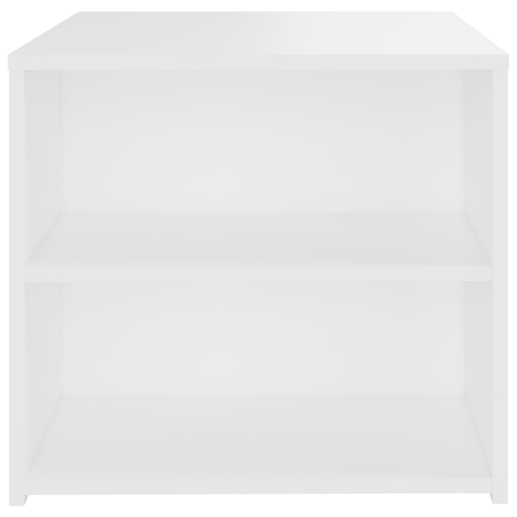 vidaXL Table d'appoint blanc 50x50x45 cm bois d'ingénierie