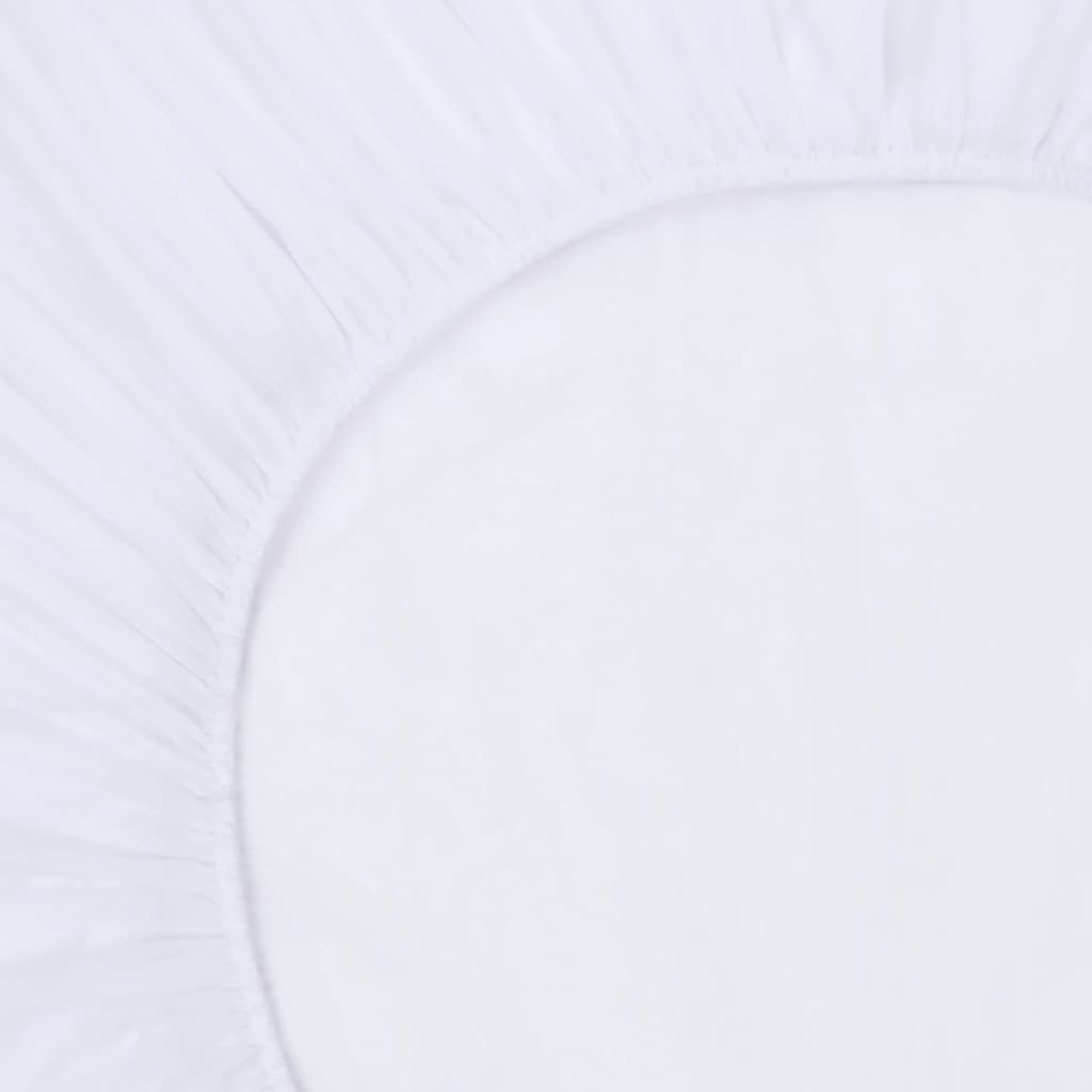 vidaXL Draps-housses imperméables 2 pcs Coton 200x220 cm Blanc