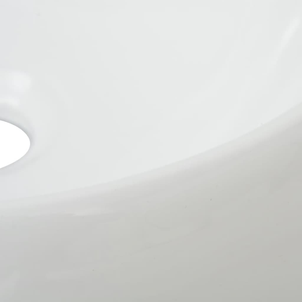 vidaXL Meuble de salle de bain en deux pièces Céramique Blanc