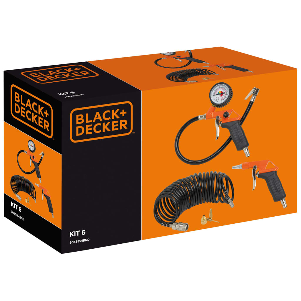 BLACK+DECKER Accessoires à air 6 pcs