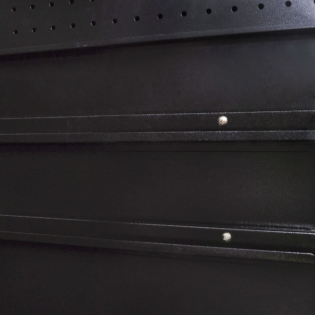 Armoire à outils en métal 180 cm Noir-rouge