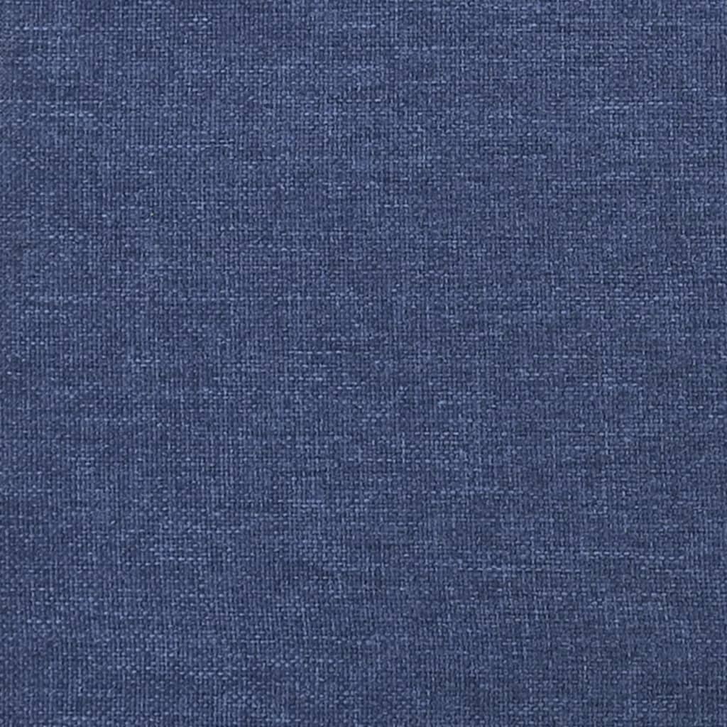 vidaXL Cadre de lit avec tête de lit bleu 120x190 cm tissu