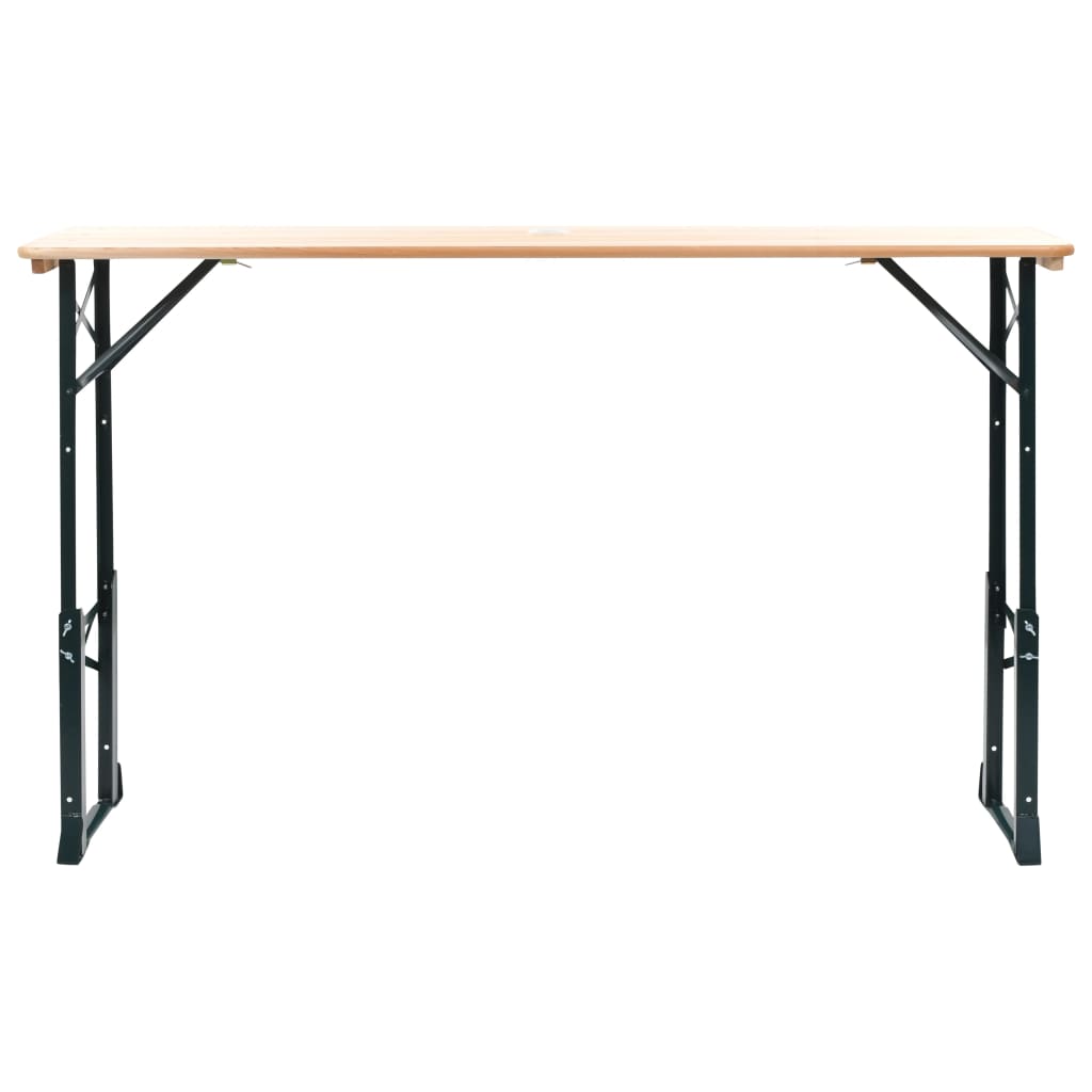 vidaXL Table pliable de brasserie 169x50x75/105 cm Pinède
