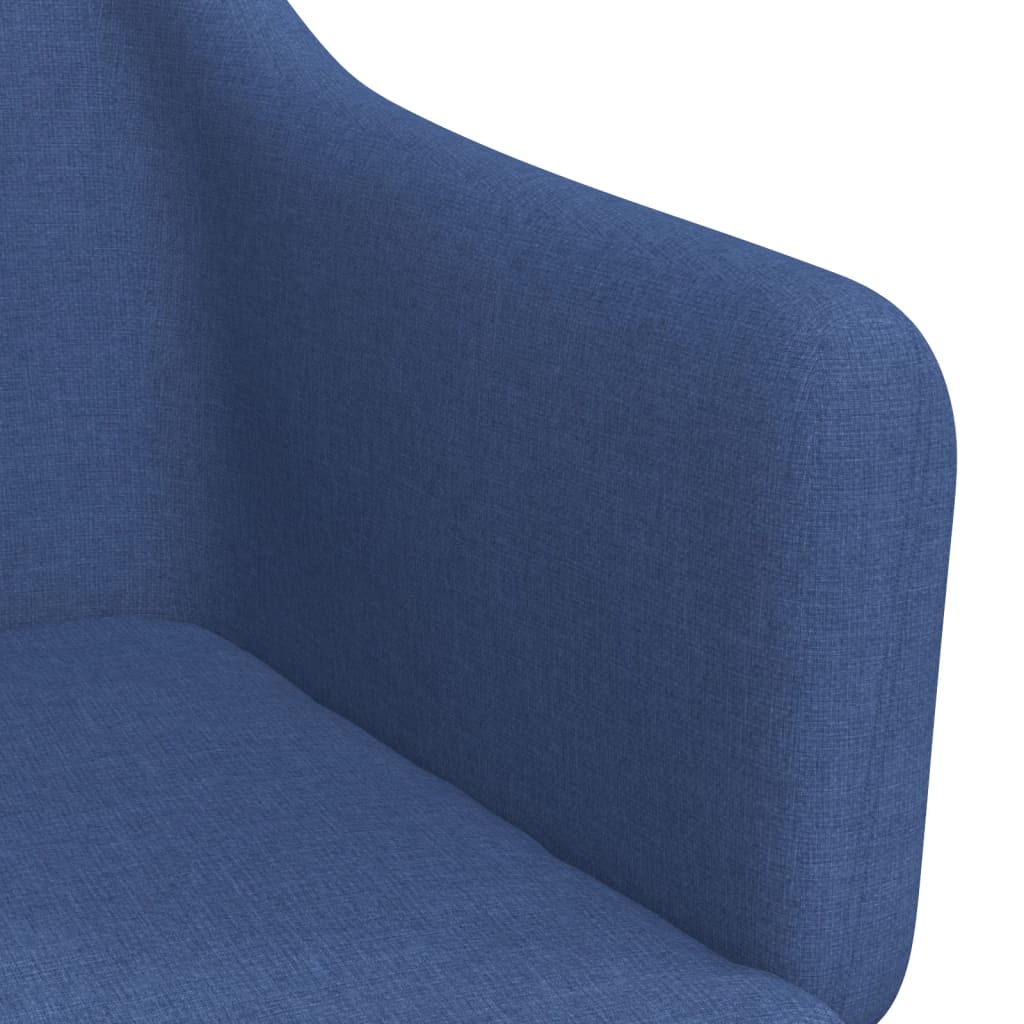 vidaXL Chaise pivotante de salle à manger Bleu Tissu