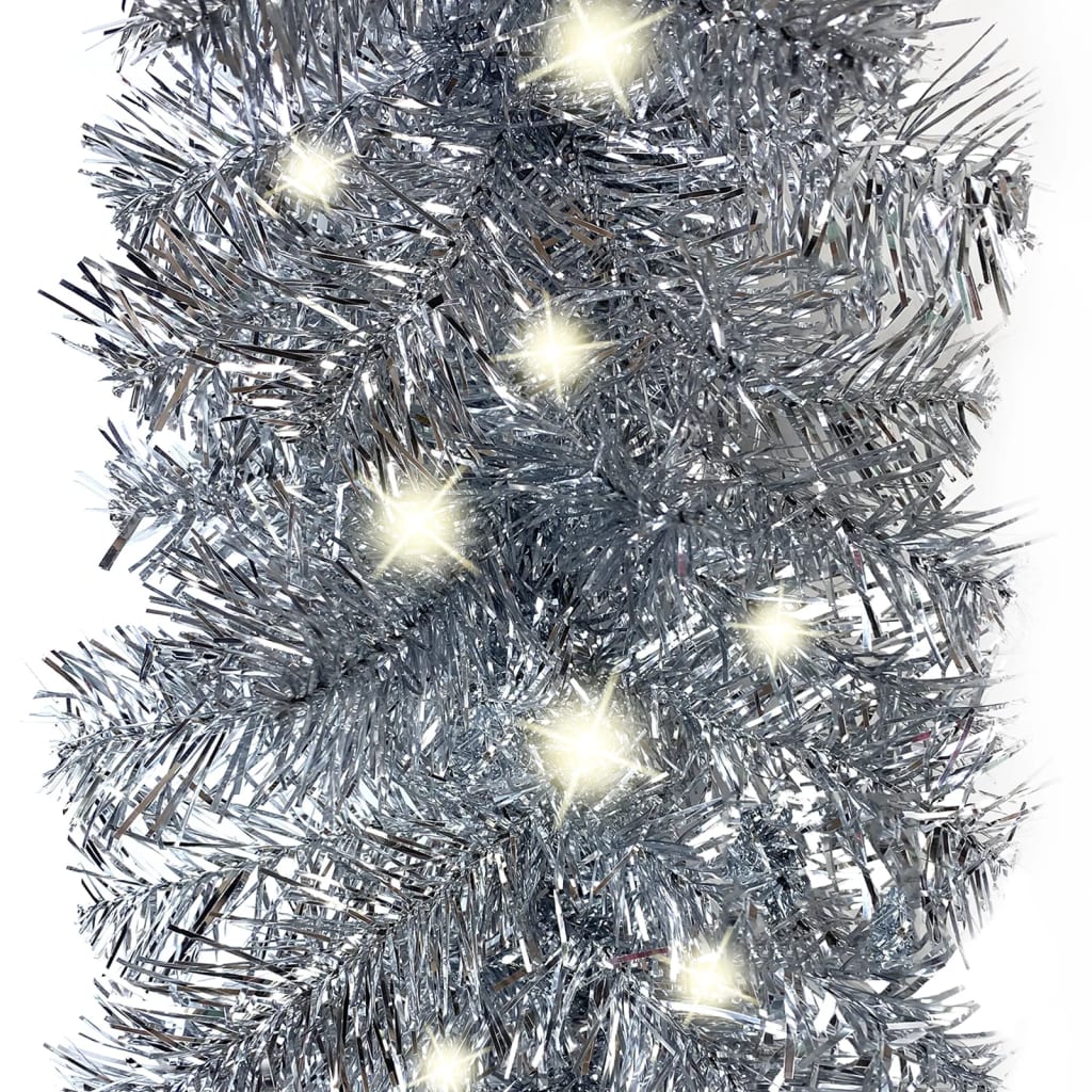 vidaXL Guirlande de Noël avec lumières LED 20 m Argenté