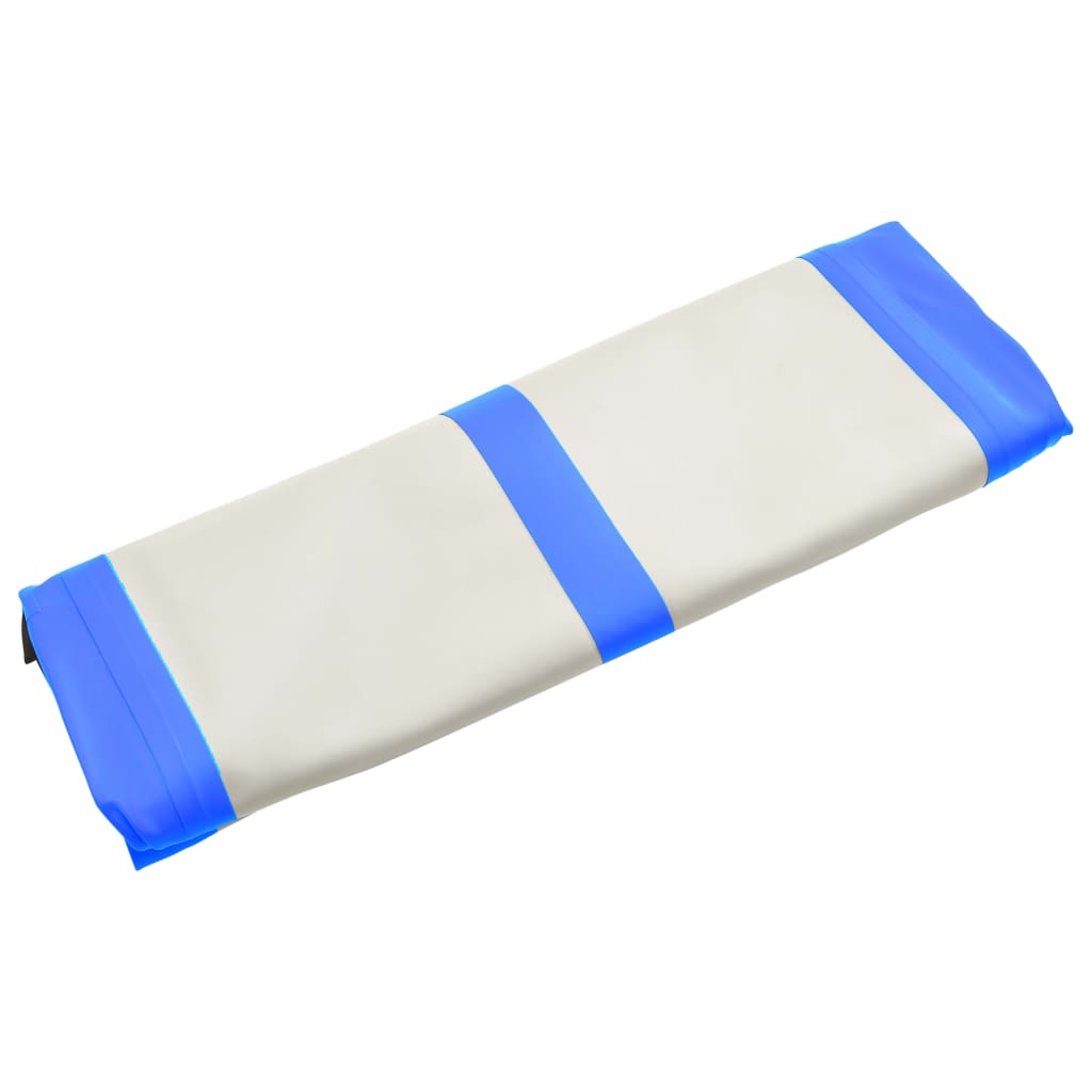 vidaXL Tapis gonflable de gymnastique avec pompe 60x100x20 cm PVC Bleu