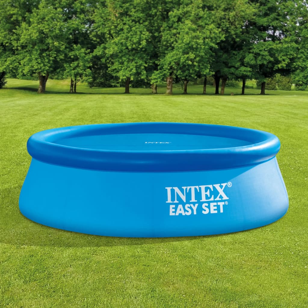Intex Couverture solaire de piscine bleu 206 cm polyéthylène