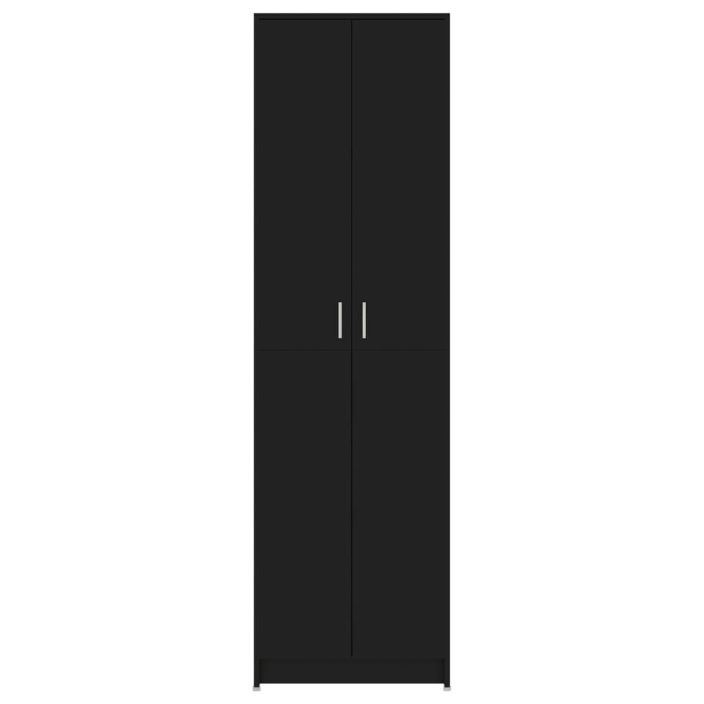 vidaXL Garde-robe de couloir Noir 55x25x189 cm Aggloméré