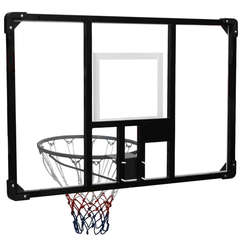 vidaXL Panneau de basket-ball Transparent 106x69x3 cm Polycarbonate