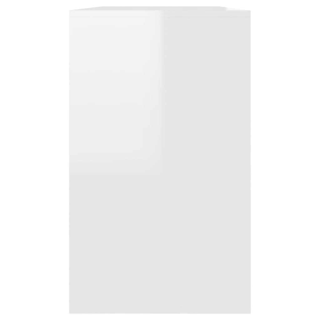 vidaXL Buffet blanc brillant 120x41x75 cm bois d'ingénierie