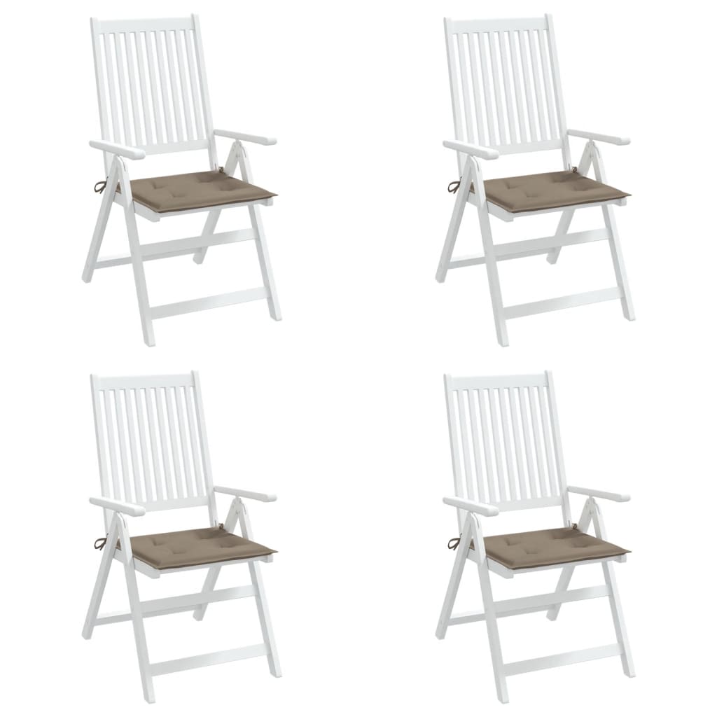 vidaXL Coussins de chaise jardin lot de 4 taupe 50x50x3cm tissu oxford