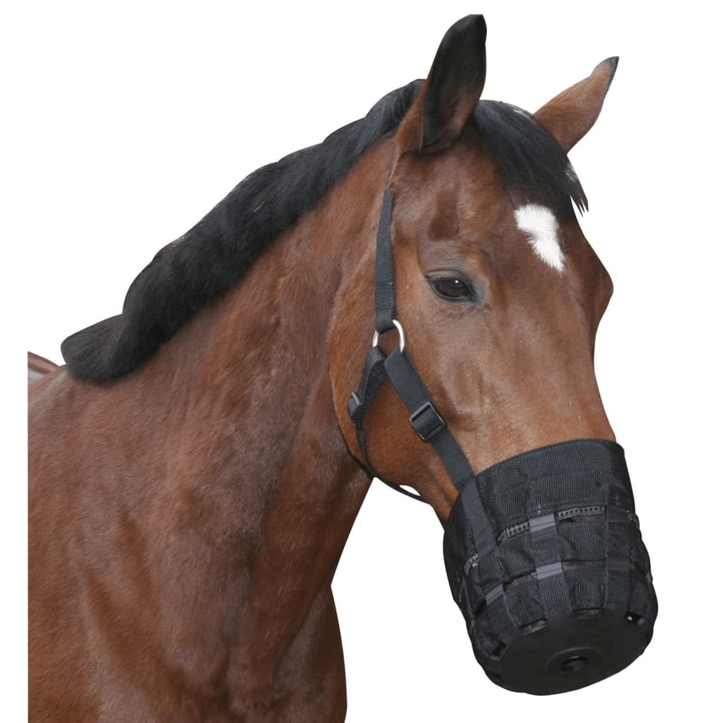 Covalliero Muselière pour cheval taille poney Noir