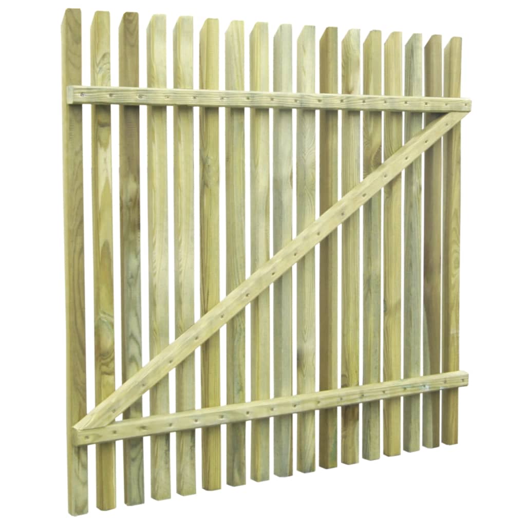 Portillon De Jardin En Bois De Pin Imprégné - 100x100 Cm (L X H), VidaXL - 6