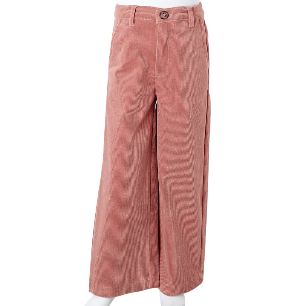 Pantalons pour enfants velours côtelé rose ancien 92